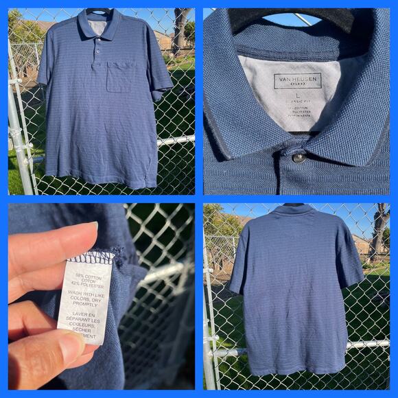 Van Heusen Flex Polo Shirt Bundle Men's Large 3 Pieces Golf Preppy Academia Cas - Picture 2 of 7